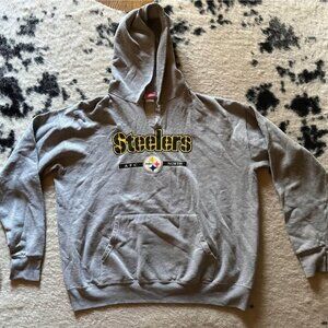 vintage steelers football hoodie - large